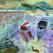Einsames Boot im Watt
