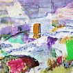 Abstrakte Landschaft mit Senkrechte
